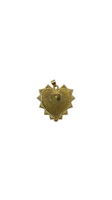 Sunburst Heart Charm