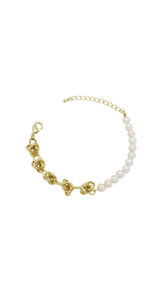 Pearl + Chain Bracelet