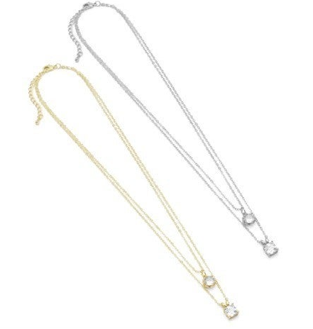 2 Layer CZ Necklace